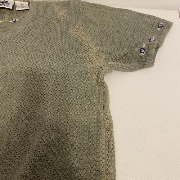 Vintage Northern Reflections Women L Country Grannycore Knit Sweater RamieCotton - Picture 5 of 11